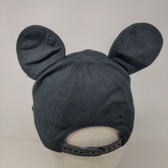 Disney Boy's Snapback Hat Black Adjustable Embroidered Logo Mickey Ears - Picture 6 of 10